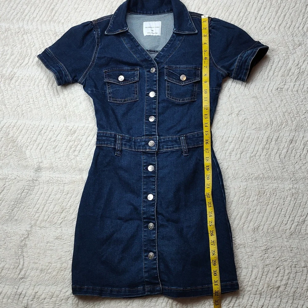 Celebrity Pink Women's XS Blue Denim Dress - Picture 4 of 10